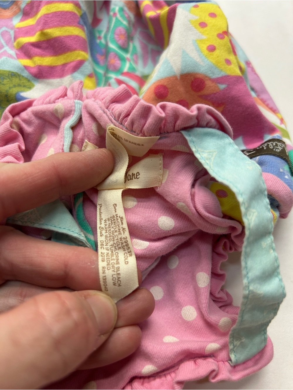 Matilda Jane Colorful Pineapple Print Wonderment Baby Romper Pink Ruffle - Picture 5 of 5